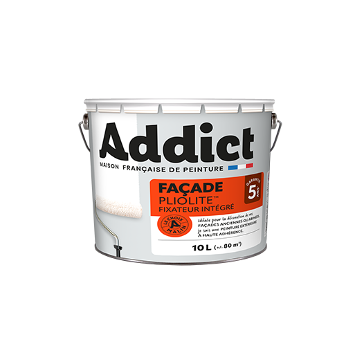 Peinture Façade Pliolite TON PIERRE10L Haute résistance intempéries - Addict