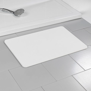 tapis de bain antidérapant en diatomite, blanc, 60 x 39 cm