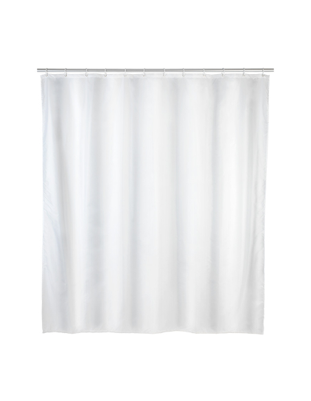 rideau de douche en polyester, blanc, 180 x 200 cm