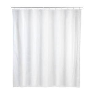 rideau de douche en polyester, blanc, 180 x 200 cm