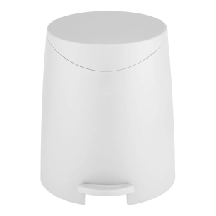 poubelle à pédale, blanche, 3 l