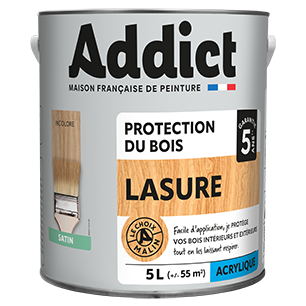 Lasure bois Acrylique 5 litres Incolore - ADDICT