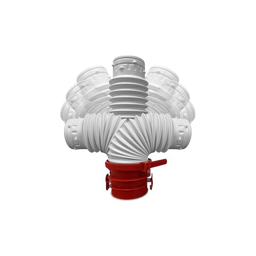 Piquage flexible sanitaire orientable Ø80 mm pour VMC OCTEO - S&P UNELVENT