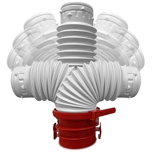 Piquage flexible sanitaire orientable Ø80 mm pour VMC OCTEO - S&P UNELVENT