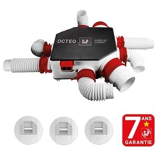 Kit VMC Hygroréglable Type B OCTEO ECOWATT 2+ Très Basse Consommation 607912 - S&P UNELVENT
