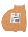 chat dessous de plat liege 14.1x12.9x1 cm - livwise point virgule