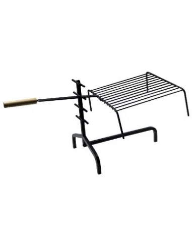 Support de crémaillère avec grille 42 x 39 x 36 pour cheminée - PVM