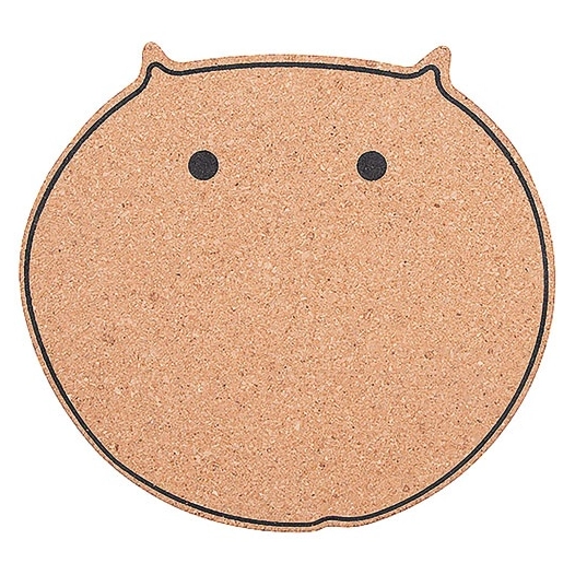 chat dessous de plat liege 16.5x15x1 cm - livwise point virgule