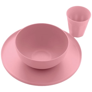 set de 12 pieces de dãžner en rpet dusty pink - livwise point virgule