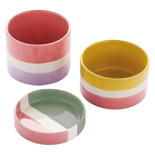 sharing summer set de 3 bols en gres 10x10x17cm - livwise point virgule