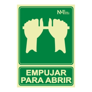 panneau d'empujar para abrir - classe b - pvc 0,7 mm, 22,4 x 30 cm