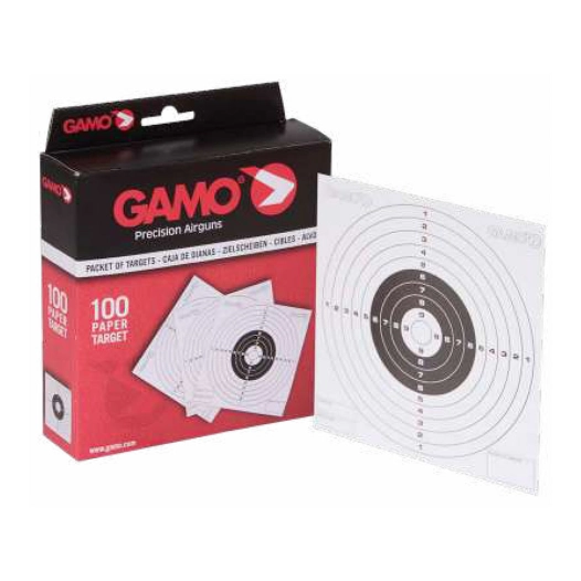 cibles en papier 14 x 14 cm, boîte de 100 unités