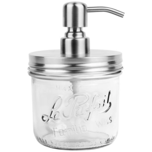 distributeur pompe ã  savon inox avec bocal familia wiss 500 ml - berlin packaging france