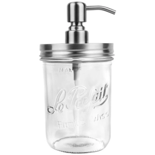 distributeur pompe ã  savon inox avec bocal familia wiss 750 ml - berlin packaging france