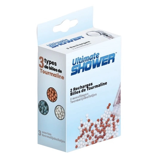 recharge pour pommeau a billes argile active shower lot de 2 - wsab logistique