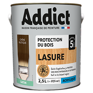 Lasure Acrylique Chêne Rustique 2.5L Protection Bois Longue Durée - Addict