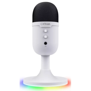 microphone streaming yunix blanc - trust