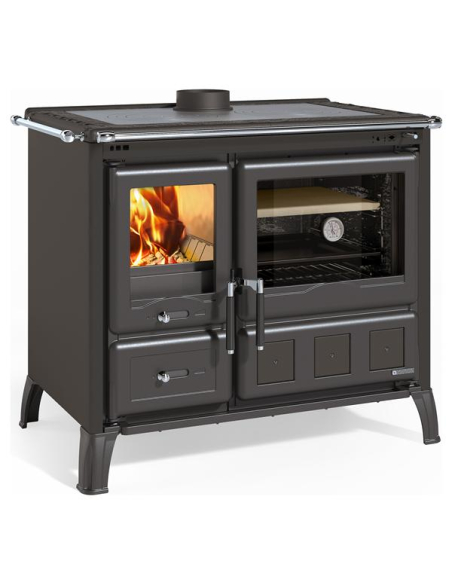 nordica cuisinière à bois gardeniaxxlnoiranthracite - nordica