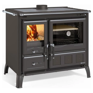 nordica cuisinière à bois gardeniaxxlnoiranthracite - nordica