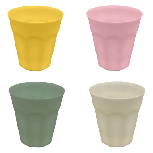 set de 4 gobelets en rpet multicolore 300ml - livwise point virgule