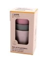 set de 4 gobelets en rpet multicolore 300ml - livwise point virgule