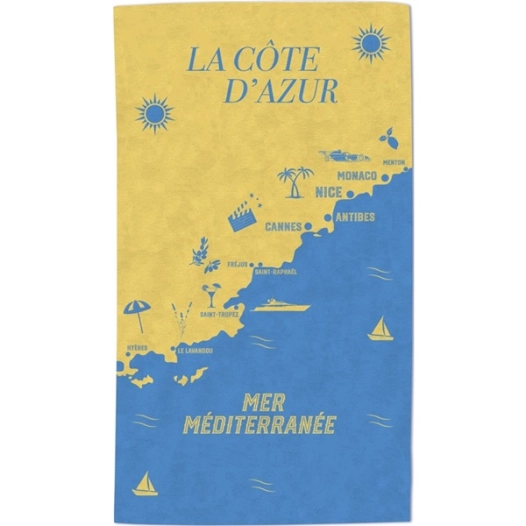 drap plage 90 x 160 cm cã´te d'azur - wdk groupe partner