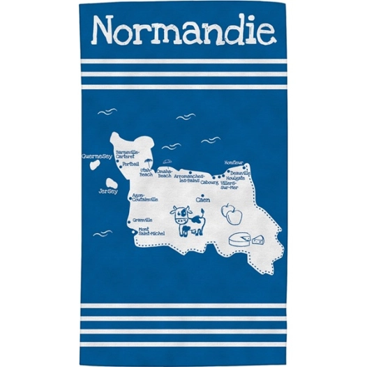 drap plage 90 x 160 cm normandie - wdk groupe partner
