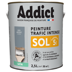 Peinture Sol 2.5 litres gris argent - ADDICT