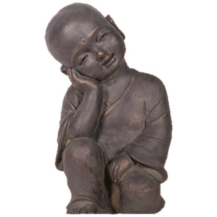 Statue Bouddha Mey Gris Sérénité et Décoration Jardin - Nortene