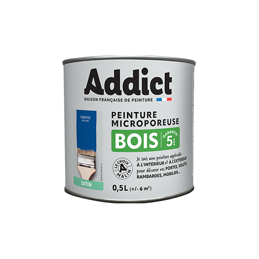 Peinture Bois 0.5 litre marine - ADDICT