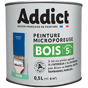 Peinture Bois 0.5 litre marine - ADDICT