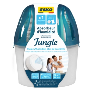 absorbeur d'humidité jungle + 1 galet de 450 g parfum neutre absorbeur d'humidité jungle + 1 galet de 450 g parfum neutre - seko