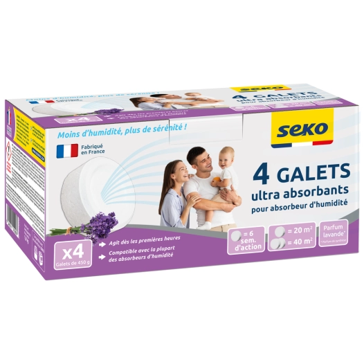 recharges absorbeur d’humidité 4 galets de 450 g parfum lavande recharges absorbeur d’humidité 4 galets de 450 g parfum lavande 
