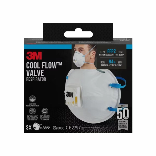 masque anti-particules avec valve cool flow ffp2 masque anti-particules avec valve cool flow ffp2 - 3m