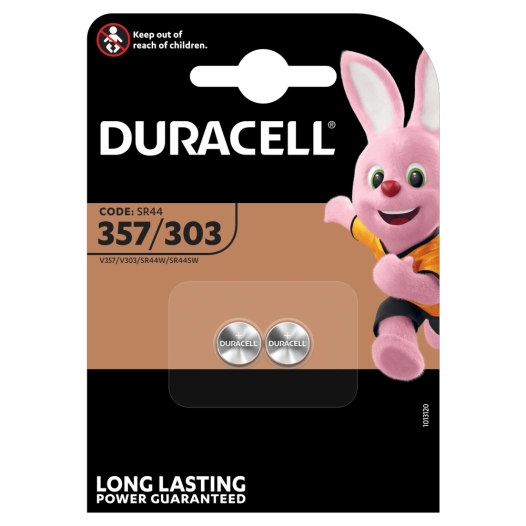 piles bouton 357/303 1.55v lot de 2 piles bouton 357/303 1.55v lot de 2 - duracell