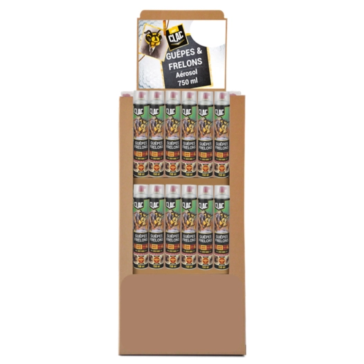 box 72 aérosol guêpes frelons lp 750 ml box 72 aérosol guêpes frelons lp 750 ml - clac