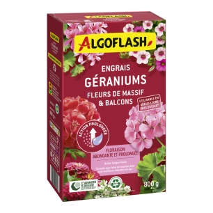 engrais géraniums - fleurs de massif et balcons - uab 800g engrais géraniums - fleurs de massif et balcons - uab 800g - algoflas