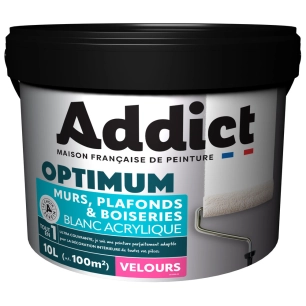 peinture optimum murs et plafonds et boiseries blanc velours 10l peinture optimum murs et plafonds et boiseries blanc velours 10