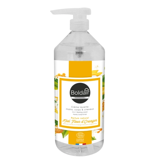 crème lavante miel fleur d'oranger - mains, corps et cheveux 1l crème lavante miel fleur d'oranger - mains, corps et cheveux 1l 