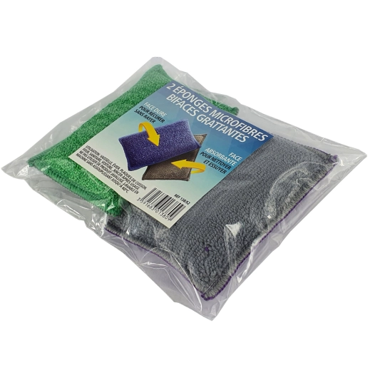lot de 2 eponges microfibres bifaces grattantes lot de 2 eponges microfibres bifaces grattantes - tampel