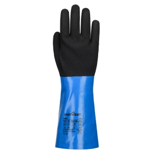 chem cut d330 nitrile gauntlet - taille xxl - bleu/noir - portwest