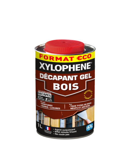 Xylophène Décap Gel Bois 1L Décapant gel puissant pour bois - Xylophène