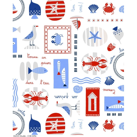 toile cirée déco plus marin 140 cm x 20 m toile cirée déco plus marin 140 cm x 20 m - access deco