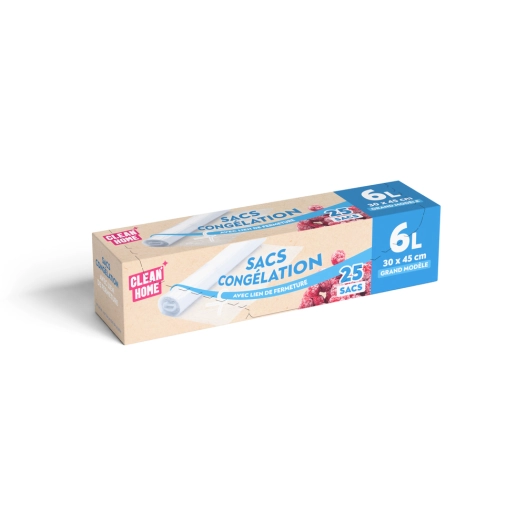 sacs congélation avec lien de fermeture clean home sacs congélation avec lien de fermeture clean home - publi embal