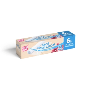 sacs congélation avec lien de fermeture clean home sacs congélation avec lien de fermeture clean home - publi embal