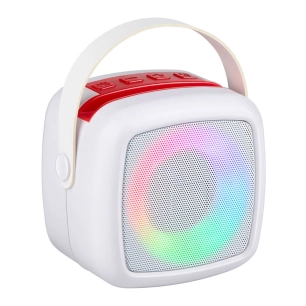 set karaoké mini sans fil + 2 microphones, rgb, 10 w, couleurs assorties, 117 x 86 x 130 mm