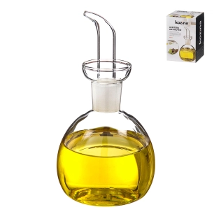 distributeur d'huile en verre bombé anti-goutte de 500 ml