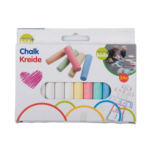 craies de couleurs et blanches, 24 pcs