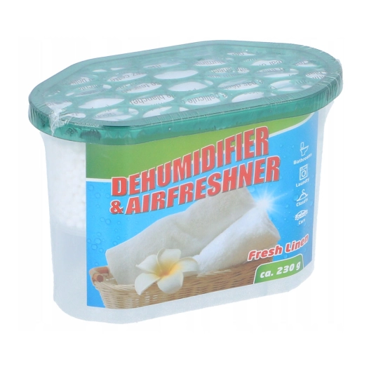 déshumidificateur 2 en 1 avec desodorisant, 230 g, parfums assortis, 15 x 8,5 x 10,5 cm