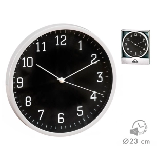 horloge murale noir/blanc ø21,5 cm